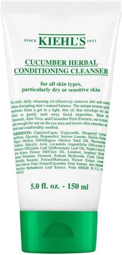 Kiehl's Cucumber Herbal Creamy Conditioning Cleanser 150 ml - Gesichtsreinigung für alle Hauttypen, sanfte Reinigung mit Gurken-Extrakt und pflanzlichem Glyzerin, die die Haut nicht austrocknet und für ein frisches Gefühl sorgt.