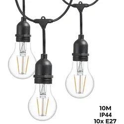 Deko Lichterkette Für Den Außenbereich 10 Meter - Ip44 in schwarz von Barcelona LED