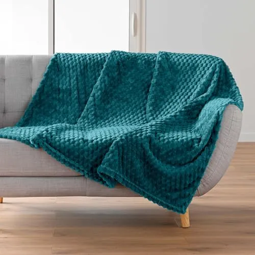 Douceur d'Intérieur, Mini Flanell-Decke, 125 x 150 cm, Frosty Blue
