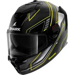 Shark Spartan GT Pro Toryan Integralhelm - Matt Schwarz/Gelb/Dunkelgrau - XXL - Motorradhelm mit neuester ECE 22-06 Norm, kratzfestem Visier, optimaler Belüftung und 3D morpho Wangenpolstern für höchsten Komfort und Sicherheit.