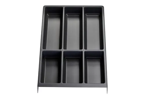 SO-TECH® Schubladeneinsatz SEPARADO Individual (300 x 474 x 51 mm) ab 40cm Schrankbreite (1 St), Besteckeinsatz schiefergrau genarbt für Besteck