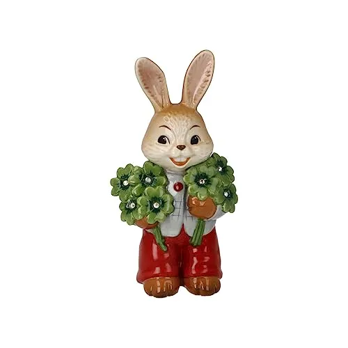 Hasenjunge Viel Glück! - Figur Osterhasen - Sammlerfigur von Goebel, handgefertigt und ideal als Geschenkverpackung für Ostern oder besondere Anlässe.