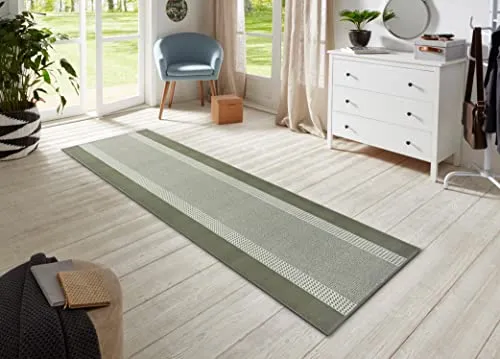 Hanse Home Teppich Läufer Band 80x350cm – Moderner Kurzflor Teppich für jeden Raum - Läufer aus 100% Polypropylen, strapazierfähig und leicht zu reinigen. Ideal für Flur, Wohnzimmer, Schlafzimmer und Küche – vielseitig einsetzbar!