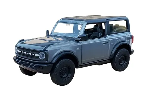 Toi-Toys Ford Bronco 2023 Black Diamond Modellauto aus Metall mit Rückzug Modell Auto Spielzeugauto 4-Varianten 43 (Grau-Metallic)