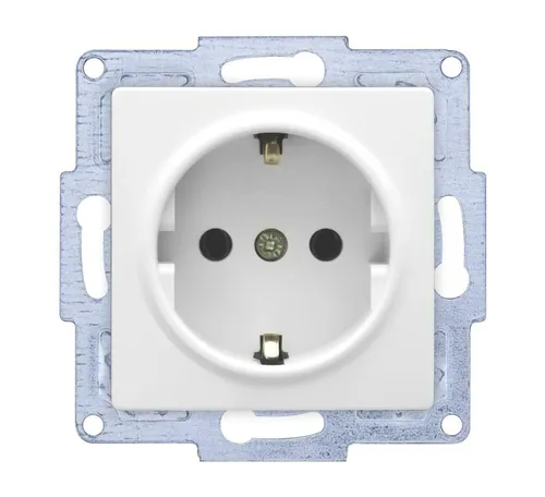 Günsan VISAGE + MODERNA Modul Steckdose Schutzkontakt Weiss in weiß von Gunsan