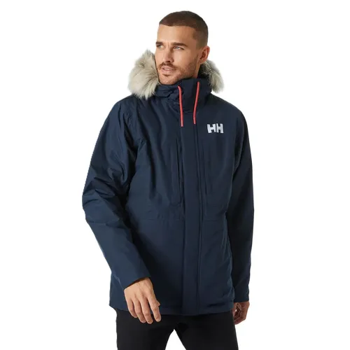 Helly Hansen Coastal 3.0 Parka - Wasserdichte Funktionsjacke für Herren - Funktionsjacke mit PrimaLoft® Black Eco-Isolierung für optimalen Wärmeschutz, verstellbarer Kapuze und abnehmbarem Kunstpelz – ideal für jedes Wetter!