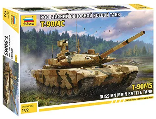 Zvezda 1:72 T-90MS Russian Main Battle Tank, Modellbausatz,Plastikbausatz, Bausatz zum Zusammenbauen, detaillierte Nachbildung