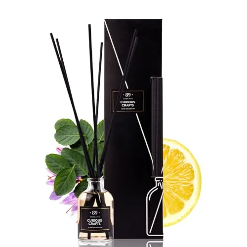 Raumduft Reed Diffuser mit 6 Duftstäbchen in schwarz von 89 Aromatic