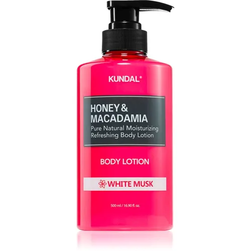 KUNDAL Honey & Macadamia White Musk nährende Body lotion mit feuchtigkeitsspendender Wirkung 500 ml