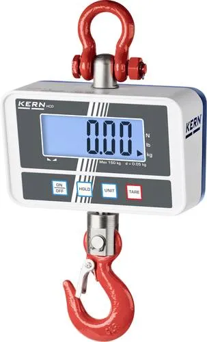 Kranwaage 60kg - 150kg, TÜV geprüft - Lehrmaterialien Maßstäbe & Waagen: Voll ausgestattete Kranwaage mit großem LCD-Display, Fernbedienung und hoher Mobilität für sichere Messungen in Produktion und Lager.