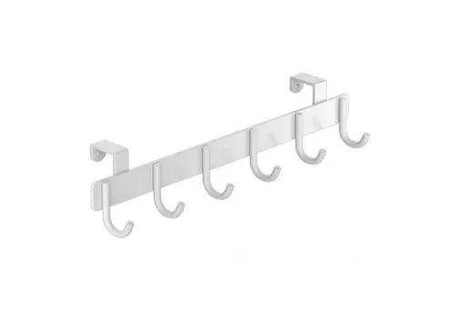 MODFU Türgarderobe Türhaken Türhakenleiste Tür Kleiderhaken Küche Hakenleiste Legierung, Kinderzimmer, Badezimmer, Wohnzimmer, Küche, (zum Einhängen universell platzsparend Ohne Bohren), mit 6 Haken