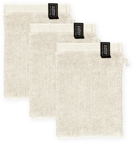 SCHÖNER WOHNEN-Kollektion Waschhandschuh Sense, (Packung, 3-St), mit Velourborte, hautschmeichelnde Airtouch Qualität, super weich