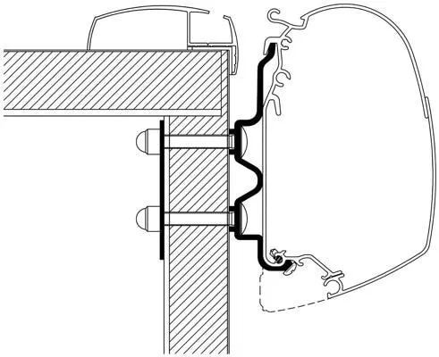 Thule Omnistor 5200 Adapter für Hobby Optima Ontour