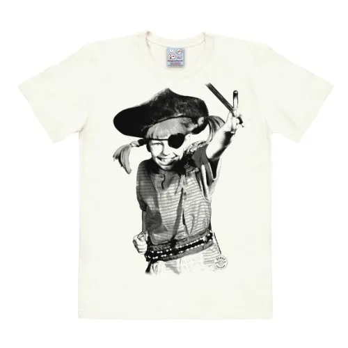 Logoshirt® Pippi Langstrumpf Pirat T-Shirt Damen & Herren | Offiziell lizenzierter Pippi-Langstrumpf-Fanartikel, 100% Baumwolle, T-Shirt mit hochwertigem Frontprint
