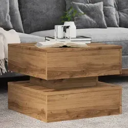 vidaXL Couchtisch mit LED-Leuchten - Moderne Beistelltische fürs Wohnzimmer mit RGB-LED-Beleuchtung, die das Ambiente aufwertet und vielseitig einsetzbar ist.