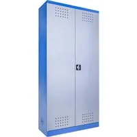 Güde Umweltschrank Typ I, lichtgrau, 93 x 193 x 38cm - Regalsystem für die sichere Aufbewahrung von wassergefährdenden Stoffen, mit 4 ausziehbaren Fachböden und hohem Auffangvolumen für optimale Sicherheit.