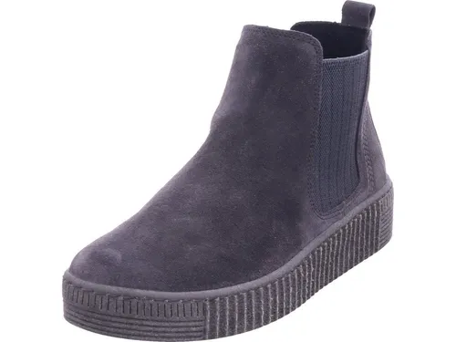 Gabor Damen Chelsea Boots - Best Fitting Schlupfstiefel in Anthrazit - Wanderschuhe mit optimalem Tragekomfort dank Microfutter und flachem Absatz, ideal für den Übergang.
