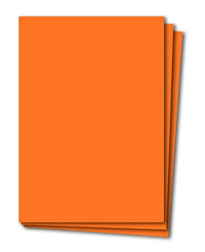 Blatt Tonkarton DIN A4 - Orange - 240 g/m² dicker Bastelkarton - 21,0 x 29,7 cm Pappe zum basteln für Fotoalbum Menükarte Bedruckbar DIY kreativ sein 50
