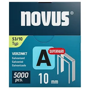 5.000 novus Tackerklammern Feindraht superhart 53/10 von Novus
