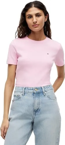 Tommy Hilfiger T-Shirt SLIM CODY C-NK SS mit Logostickerei von Tommy Hilfiger