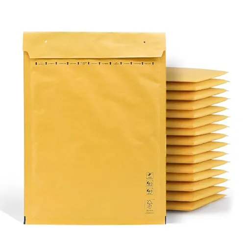 m-office Luftpolsterumschläge, Luftpolsterumschläge, Kraftpapier, Versandtaschen für Paketsendungen in verschiedenen Größen, Luftpolsterumschläge, m-office (150 x 220 mm, 50 Stück)