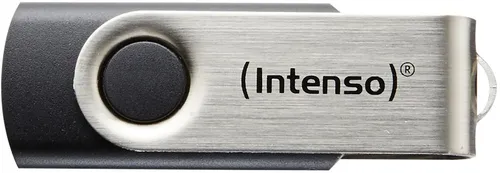 INTENSO 3503490 - 64 GB USB-Stick USB 2.0 Basic Line, drehbarer Metallbügel für optimalen Schutz und höchste Flexibilität
