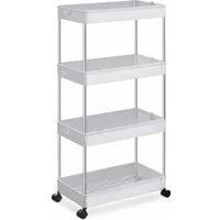 Songmics Küchenregal 4 Ebenen 22,2 cm x 40,3 cm x 86 cm Weiß