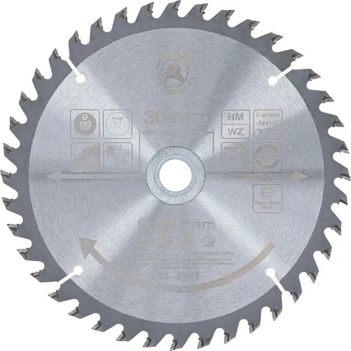 BGS-3951 Hartmetall-Kreissägeblatt Ø 180 x 30 x 2,5 mm 40 Zähne