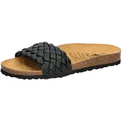 LICO Pantolette Bioline Plait, Gr. 40, schwarz - Bequeme Pantolette mit dämpfungsaktiver EVA-Laufsohle und komfortablem Kork/Kautschuk-Fußbett, ideal für entspannte Sommertage.