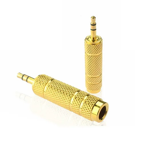 O04 Klinkeadapter 3,5mm Stecker auf 6,35mm Buchse – Mikrofon & Kopfhörer Adapter