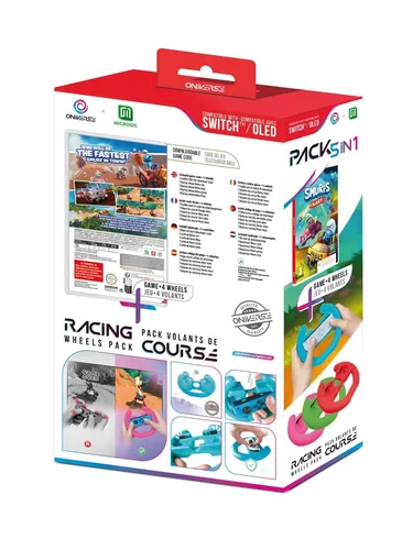 Oniverse 4 STEERING WHEELS + SMURF CART BUNDLE für Nintendo Switch