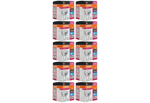 Osram LED STAR PAR16 GU10 6,9W/865 – 10er Pack Kaltweiß - Entdecken Sie das 10er-Pack der Osram LED STAR PAR16 GU10 6,9 W/865 Leuchtmittel. Hohe Energieeffizienz, sofortige Helligkeit und lange Lebensdauer machen diese Lampen zur idealen Wahl für Wohnräume und Büros.