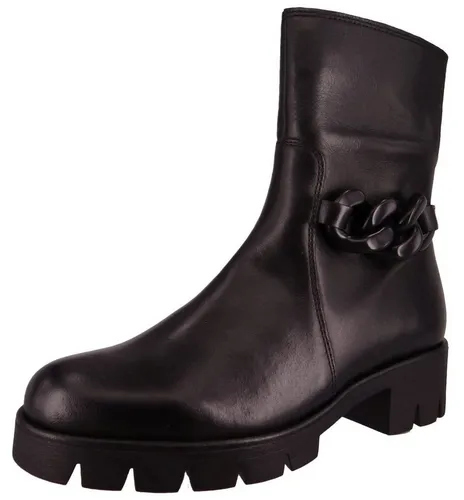 Gabor Snowboots - Modische schwarze Wanderschuhe mit Reißverschluss - Wanderschuhe mit stylischem Zierriemen und weichem Textilfutter, ideal für Komfort und Stil in der Freizeit. Wechselfußbett für individuelle Anpassung.