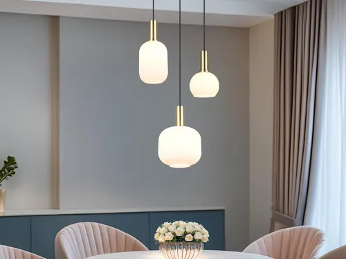 LED Cluster Pendelleuchte 3-flammig – Retro Charme für Ihr Wohnzimmer - Deckenleuchten mit 3 E27 Fassungen, dimmbar in 3 Stufen und individuell kürzbaren Abhängungen für ein einzigartiges Lichtambiente.