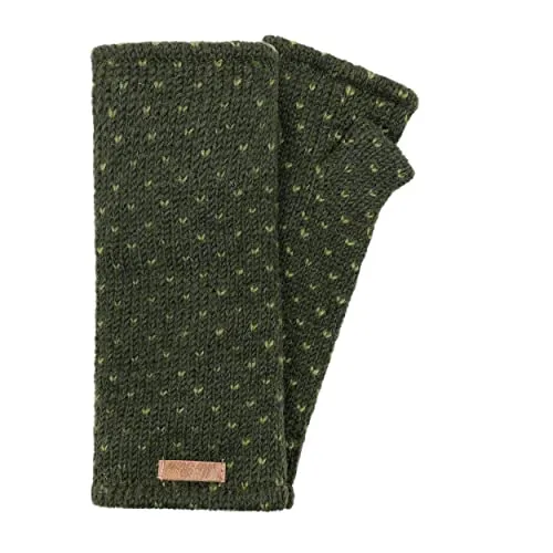 McRon Damen Gestrickte Pulswärmer Ines Grün 5444 in grün von McRon