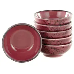 Creatable Dipschalenset, 6-teilig aus Keramik in rot von CreaTable