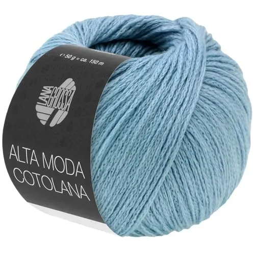 LANA GROSSA Alta Moda Cotolana | Edles Kettengarn aus 45% Schurwolle (Merino superwash), 45% Pima Baumwolle & 10% Polyamid| 50g Wolle zum Stricken & Häkeln | 150m Garn FB 63