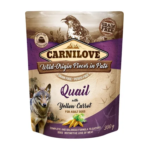 CARNILOVE Dog Pouch Quail & Yellow carrot - Nassfutter für Hu 8595602537686