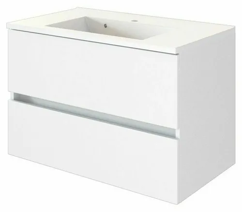 Held Möbel Waschtisch Baabe 80 cm - Modern und Praktisch - Badezimmerschränke, eleganter Waschtisch in weiß/matt mit 80 cm Breite, ideal für moderne Badezimmer und bietet viel Stauraum.