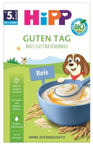 HiPP Guten Tag Bio Getreidebrei Reis, 7x200g, ab 5. Monat von HiPP