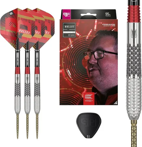 TARGET DARTS Dartpfeil Stephen Bunting Gen 5 - 95% Wolfram Steeltip 18gr - Dartpfeile für Profis: Entwickelt in Zusammenarbeit mit PDC Meister Stephen Bunting, bieten diese 95% Tungsten Darts optimale Kontrolle und Präzision dank innovativer Swiss Point Technologie.