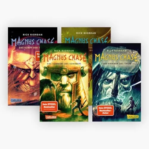 Die Magnus Chase-Reihe Band 1-4 plus 1 exklusives Postkartenset
