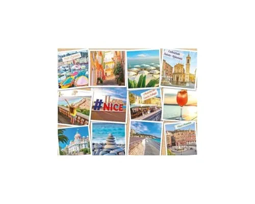 Nathan – Puzzle 2000 Teile – Nizza, Côte d'Azur – Erwachsene und Kinder ab 14 Jahren – Hochwertiges Puzzle – Urban Collection – Frankreich – 12001613