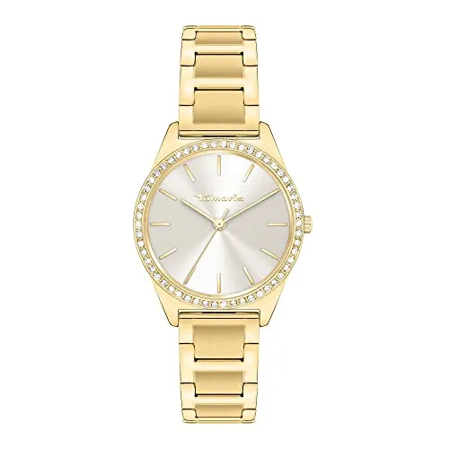 Tamaris Armbanduhr TT-0046-MQ IP Gold - Armbanduhren für Damen mit elegantem IP Gold Gehäuse, kratzunempfindlichem Glas und hochwertigem Edelstahlband. Ideal für stilbewusste Frauen, die Wert auf Qualität legen.
