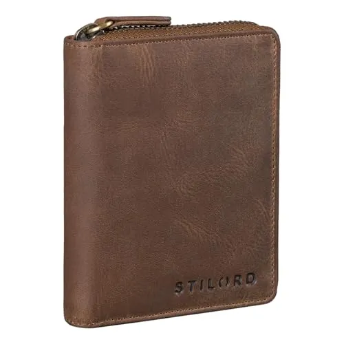 STILORD 'Giannis' Mini Leder Portemonnaie Herren - Herren-Geldbörsen mit RFID Schutz und aus echtem Leder, kompakt und stilvoll, ideal für moderne Männer.