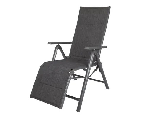 Florabest Gartenliege FLORABEST Relaxsessel Aluminium Anthrazit Hochlehner Garten Liege