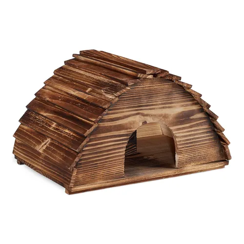 Igelhaus Igelhotel Igelhütte - Wetterfest und katzensicher - Igelhaus aus behandeltem Holz, ideal für den Garten, schützt Igel vor Fressfeinden und Witterungseinflüssen.