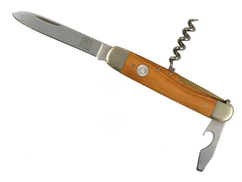 Güde Alpha Olive Taschenmesser Klappmesser 7 cm - Made in Solingen - Hochwertiges Taschenmesser aus Olivenholz, ideal für alle Anlässe und gefertigt in Deutschland für höchste Qualität.