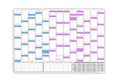 Produktbild Schuljahreskalender 2025/2026 DIN B1 (700 x 1000mm) matt