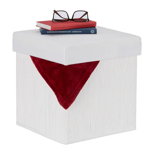 Sitzhocker Stauraum Hocker Sitzwürfel faltbar Polsterwürfel Falthocker Fußhocker